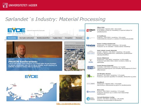 ved UiA i Grimstad. I eit prospekt frå fakultetet er visjonen for Sørlandslab summert opp slik: An open eco-system for business and education.