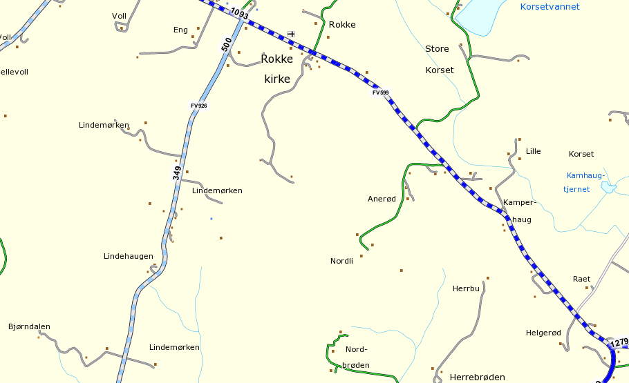 9.4 Trafikkbelastning 9.4.1 Dagens trafikkmengde Ca. 1500 meter fra krysset mellom Fv. 926 og Fv. 928 ved Sønstegård (sør for avfallsanlegget) er det utført maskinelle tellinger i 1994, 2005 og 2007.