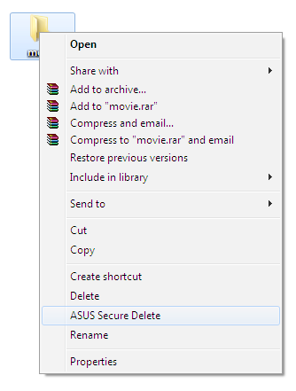 Slik bruker du ASUS Secure Delete: 1.