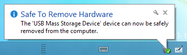 Kapittel 3 Andre funksjoner for Windows 7 / Windows 8.1 Fjerne en USB-lagringsenhet ENGLISH Windows 7 To remove a USB storage device on Windows 7: 1.