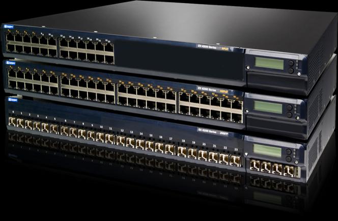 EX4200 LINE OF ETHERNET SWITCHES WITH VIRTUAL CHASSIS TECHNOLOGY Virtual Chassis technology 128 Gbps virtual backplane Manage up to 10 as a single device Extend over 10GbE or GbE uplinks Master and