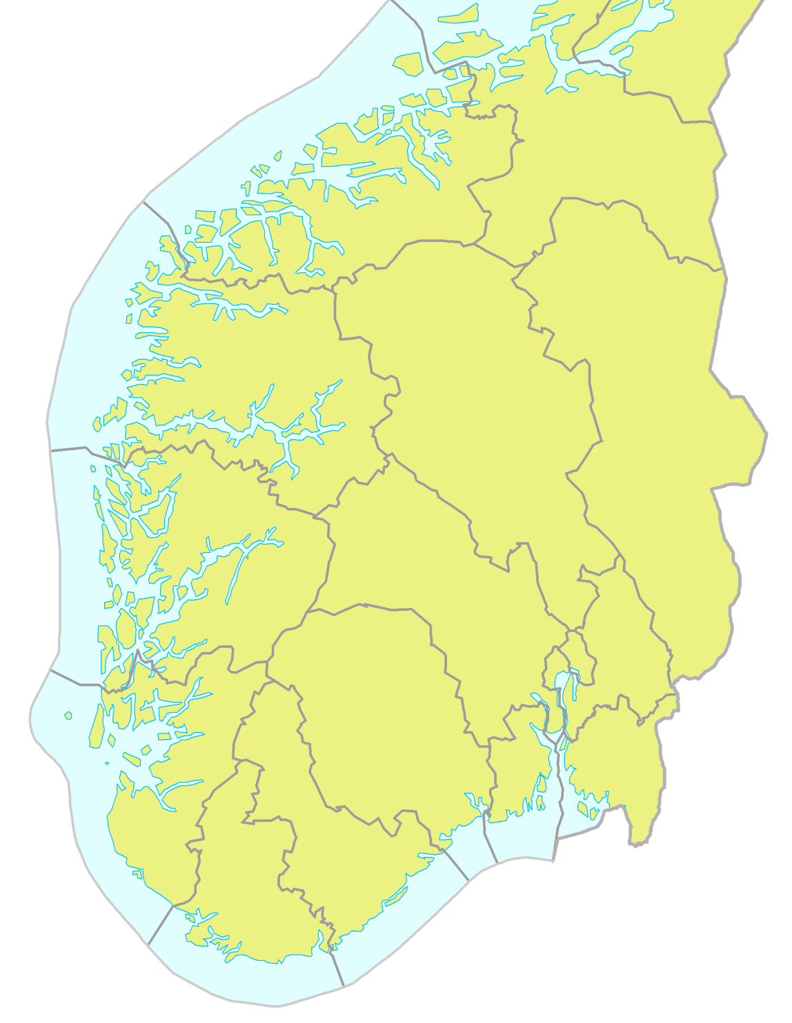 VINDKRAFT I 2020 Snillfjord-omr: 400 MW Sogn og Fjordane: