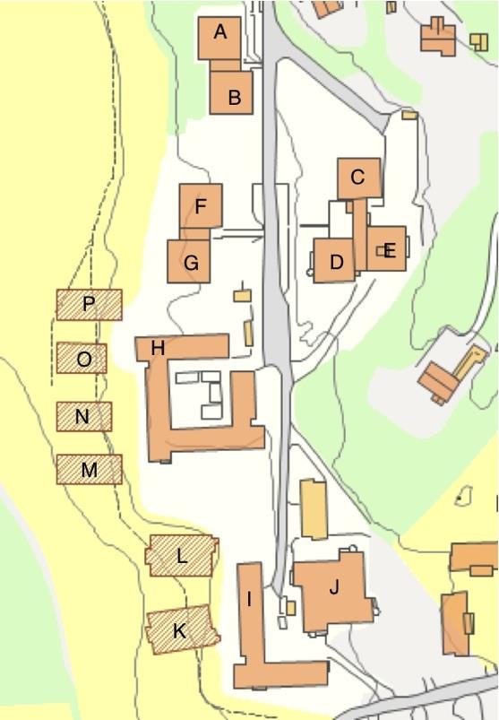 Masteroppgave Institutt for matematiske realfag og teknologi Figur 1: Oversiktskart over Pentagon og Palisaden. Forklaring til figuren finnes i Tabell 1 og Tabell 2.