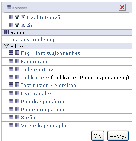 Et lite case.. Dimensjoner: - Vi ønsker kvalitetsnivå fordelt på nivå 1 og nivå 2.