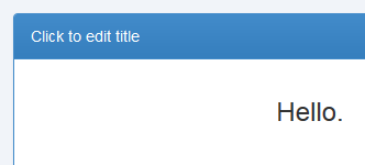 Når man har trykket på denne så vil det bli laget en tom widget som legger seg på dashbordet til brukeren. Denne widgeten er brukeren selv nødt til å fylle med innhold.