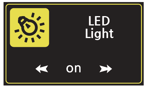 LED lys Dette gir deg mulighet til å slå av/på LED lyset. Lydstyrke Dette gir deg mulighet til å justere lydstyrken i 5 ulike nivåer.