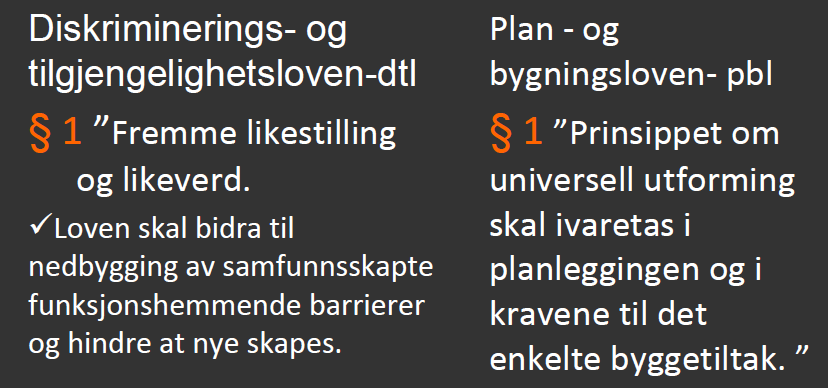 UNIVERSELL UTFORMING Bygningen som ikke fjerner funksjonshemningen, men - som ikke