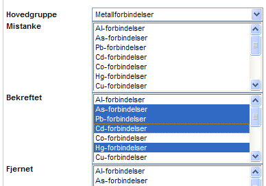 Lokaliteten blir nå markert med en lilla trekant. Det er bare den nye lokaliteten du ser på kartutsnittet nå.