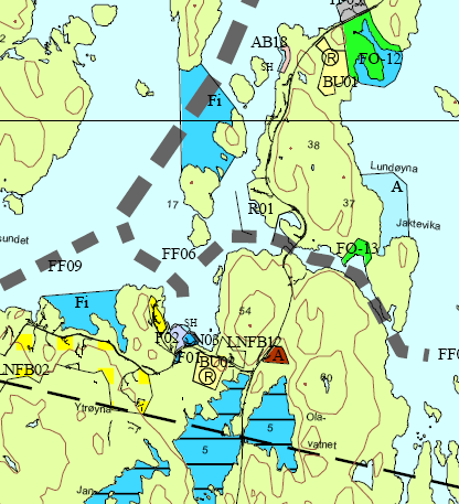 53 8.0 Kommuneplanen for Solund Kommuneplanen for Solund ble godkjent i april 2010. Et viktig mål gjennom kommuneplanprosessen har vært å legge til rette for boligbygging i de små grendene.