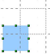 1 Draw 1.7..1 Justering vannrett og loddrett Justere objekters innbyrdes plassering Du kan justere objekter vannrett og loddrett i tre posisjoner i hver retning, til sammen * = 9 posisjoner. 1. Marker et eller flere objekter (f.