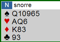 Side 32 av 202 Resultater første kveld i lagturneringa Resultater 23.januar mangler visst Første hånd i sonen og du melder... pass, selvsagt (?).