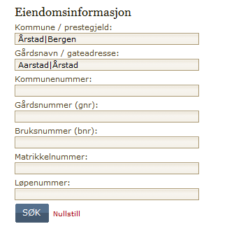 Avanserte søk Avansert personsøk og avansert eiendomssøk har definerte søkeskjema der du kan fylle inn ett eller flere felt for å søke spesifikt etter navn, bosted, gård, kommune, år og så videre.