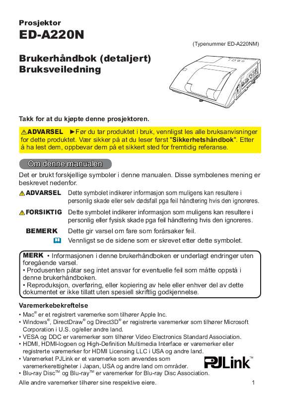 spesifikasjoner, sikkerhet råd, størrelse, tilbehør, etc.).