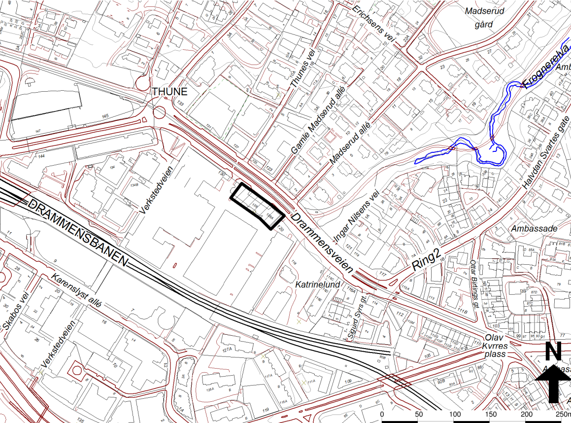 512.1 Oslo kommune Plan- og bygningsetaten Drammensveien 126, Skøyen/Thune Planforslag til offentlig ettersyn Detaljregulering Området foreslås omregulert til kontor med mulighet for etablering av