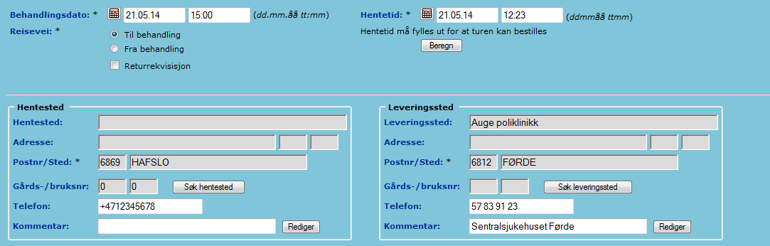 Velg rett behandlingsstad Rett behandlingsstad er der pasienten skal til behandling, ikkje der den henvisande legen sit. Dette må du hugse på for kvar pasient!