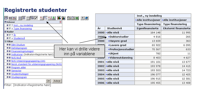 Da får vi opp dette skjermbilde: Så velger