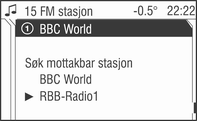 Radio 105 Radio Bruk... 105 Stasjonssøk... 105 Autolagringslister... 108 Radiodatasystem (RDS)...110 Digital lydkringkasting.