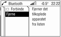 Innledning 161 2. Velg menypunktet Bluetooth PIN. 3. Oppgi en fritt valgbar Bluetooth - PIN, og bekreft med OK.
