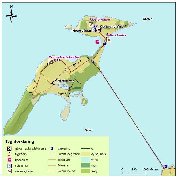 Kart og historie Tautra er ei øy i Trondheimsfjorden med ca 40 fastboende. Deler av Tautra, og det grunne sjøområdet innenfor (Svaet), er vernet som naturreservat og fuglefredningsområde.