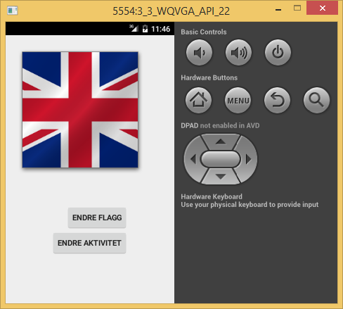 Aktiviteter og intensjoner side 7 av 9 Her er programkoden: package no.hist.itfag.flagsapplication; import android.content.intent; import android.os.bundle; import android.app.activity; import android.