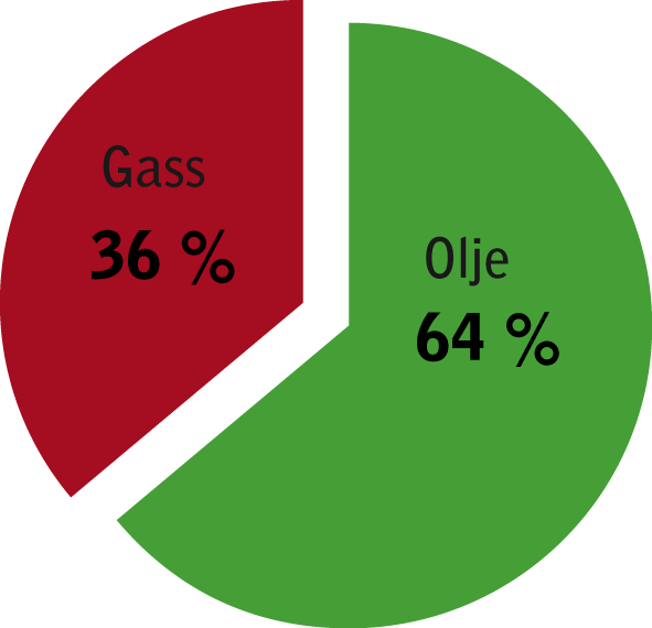 Petroleumsressurser millioner Sm 3 Hele området Antall funn Størrelsen på funn Forvent ningsverdi P95 95 % sannsynlighet for at det er likt eller mer/større