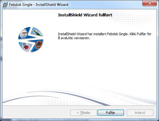 Figur 7 Installasjonen er fullført. Trykk på Fullfør.