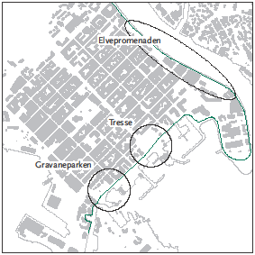 Helhetlig promenade fra Baneheia til Odderøya, med fokus på