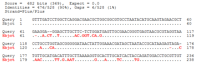 1970: DNA-sekvensering Ex: Sammenligning mellom 16S