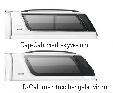 til bil - Høytsittende bremselys - innvendig kledning - Takrails (max 53kg) -