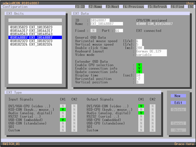 Enhetskonfigurasjon Når man skal navngi EXT enheter bør det gis beskrivende navn slik at man enkelt kan tilordne disse til CON/CPU Units.