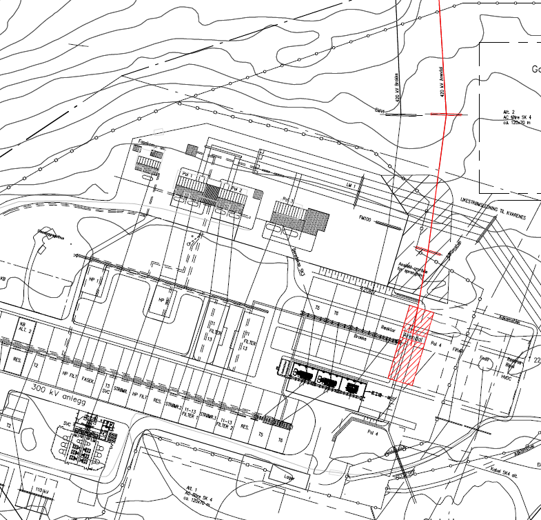 Februar 2010 Konsesjonssøknad. Spenningsoppgradering 300/420 kv-ledning Kristiansand-Bamble Figur 4.