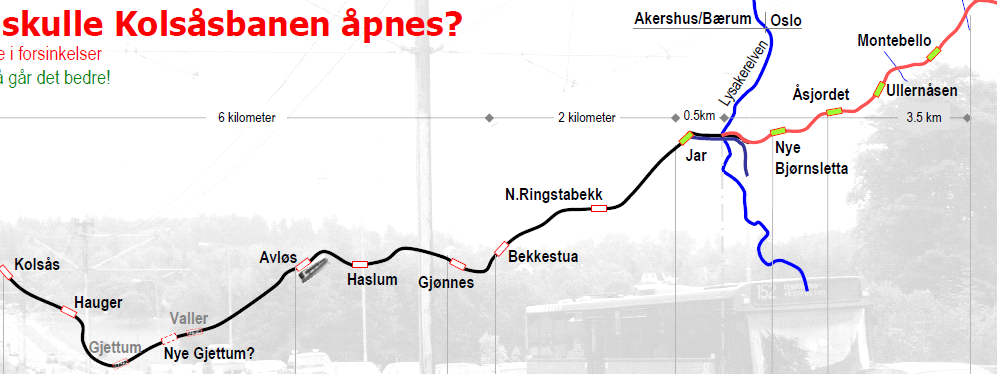 Fremdrift og kostnad Kolsåsbanen Fremdrift Rykkinn - Kolsås Kolsås - Avløs Avløs - Gjønnes Gjønnes - Bygrensen Bygr-Åsjordet Åsj.-Sørbyhaugen Hele: Apnes/åpnet:?