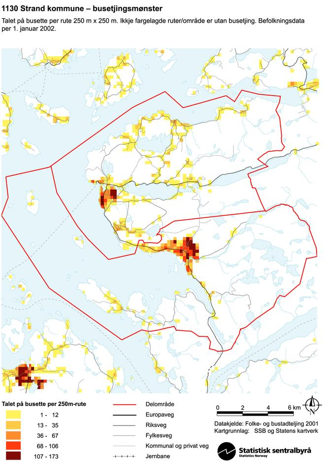 2.2 Folketallsutvikling Per 1. januar 2009 hadde Strand kommune 11.045 innbyggere. Folketallet har de senere årene økt med ca. 1 % årlig. Prognosen fra SSB for folketallsutviklingen er vist i Figur 2.