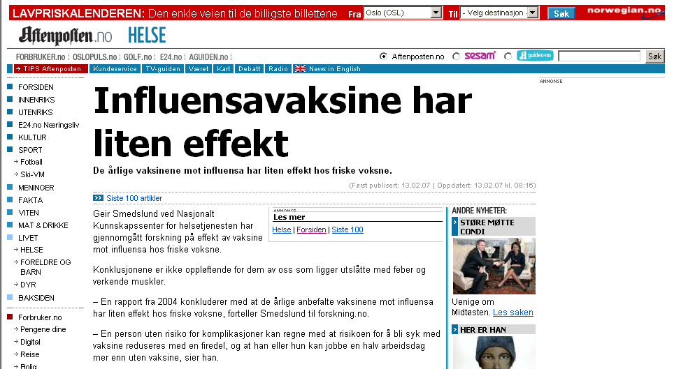 Aftenposten 20/10-04 13/2-07 13/2-07