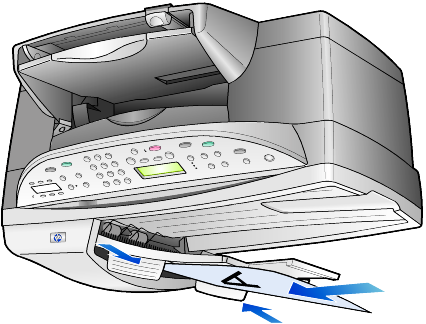 kapittel 3 legge originaler i den automatiske dokumentmateren HP OfficeJet har en automatisk dokumentmater (ADF), som du kan bruke til å legge i opptil 35 originaler av følgende papirtyper: Vanlig