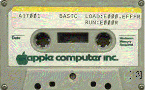 Figur 7.3: Apple I-kassett med BASIC enn fjernskrivere som bare kunne skrive 10 tegn pr. sekund.