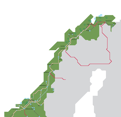 Utviklingsstrategi for Nord-Norge Ny 420 kv linje Ofoten-Balsfjord (2016) og Balsfjord-Hammerfest(2017/2018) Under konsesjonsbehandling Forsterke fra Ofoten sørover og/eller til Sverige Arctic Circle