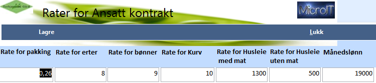 Administrasjon av Leveringer I dette bildet kan man enkelt legge til, endre eller slette leveringer Alle leveringer som er merket med Aktive blir tilgjengelige i alle skjermbilder.