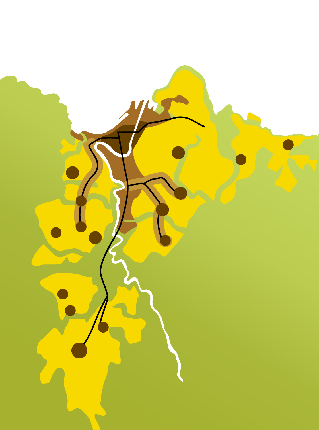 I 2020 er Trondheim en bærekraftig by, der det er lett å leve miljøvennlig Forsterke eksisterende strukturer: Rett virksomhet på rett