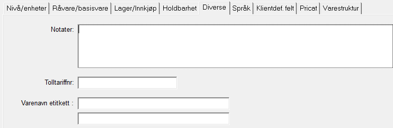 Beregn DB Statistikk Pricat Lagerstyres Mengdeenhet Vekt (mengde) Dersom du haker av i dette feltet vil varen inngå i rapporter over dekningsbidrag.