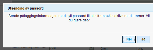 Klikker du på knappen nederst, så vil systemet spørre deg en gang til