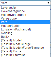 Page 5 of 13 Der hvor det er en kikkert ved feltet betyr det at du kan hente tabell over for eksempel butikker (ref BD88). Samme gjelder for Sesong (ref BD013) og Kampanje (ref BD03).