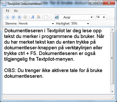 Ønsker du i tillegg tale ved innskriving, eller i forslagsvinduene for prediksjon og stavekontroll, må du aktivere for dette. Det gjør du i kategorien Innskriving under Tale. Se kapittel 7.