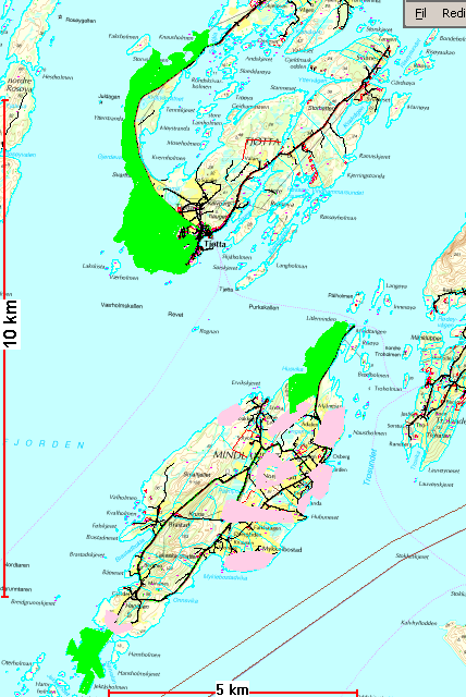 Vedlegg 6: Beiteskader av grågås på Mindland (rosa farge)