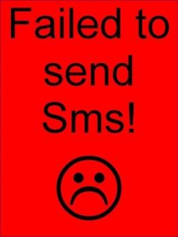 Hvis det sendes en tom SMS vil denne meldingen vises, selv om SMS-en blir sendt.