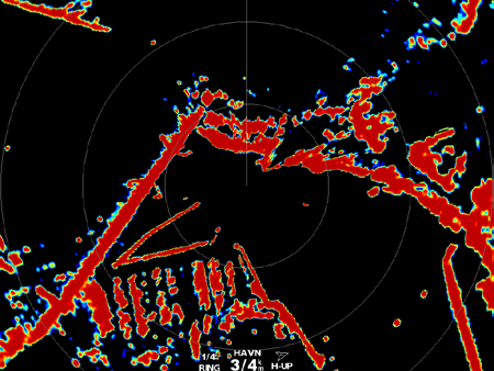 Radar Havnemodus Havnemodus brukes som standard av radaren for indre farvann med radartypene GMR 604 xhd, 606 xhd, 1204 xhd eller 1206 xhd.