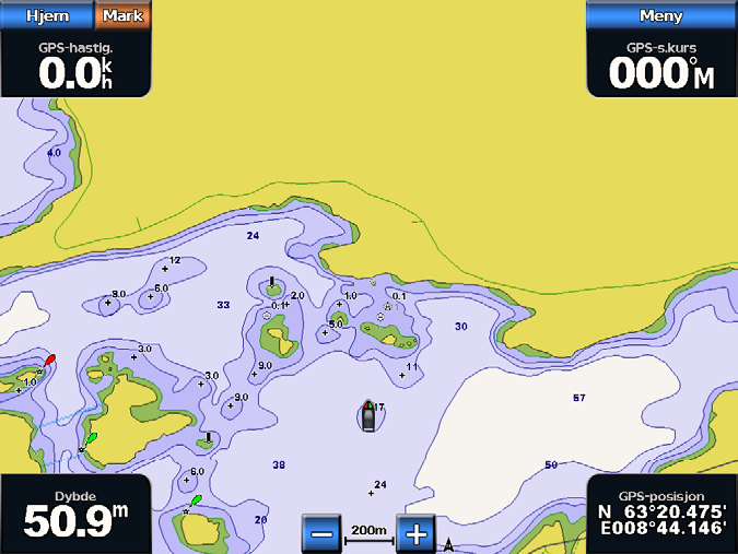 Oversikt over enheten Komme i gang Automatisk baklyssensor Valgknapper av/på SKALA (+/-) VIPPEBRYTER MARK SELECT MENU HOME Komme i gang Komme i gang Numerisk tastatur (GPSMAP 4010 og 4012)