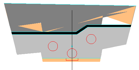 VA Grøft_Fjell (subassembly) I Naviate VA > VA-Sektion velg VA Grøft_Fjell. Plaser et VA-grøft/seksjonselement (subassembly) i en eksisterende normalseksjon (assembly).