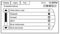 Navigering 49 Start veivisning: Trykk for å beregne kjøreruten til den viste destinasjonen. Vis på kart: Trykk for å åpne en kartvisning der destinasjonen vises midt på kartet.