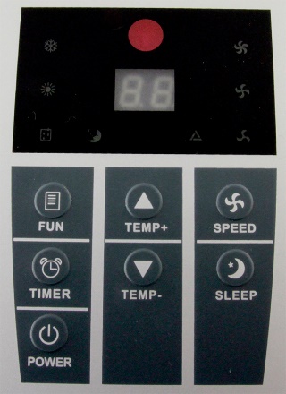 Avisning vil ikke fungere ved lave utetemperaturer. Display med temperatur og fjernkontroll. Spenning 230/1 Temperatur kan stilles fra 17 30 C i kjøling. Timer med forsinket start eller stopp.